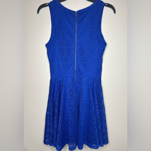 Express Lined Dress Blue Medium - Picture 2 of 5